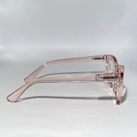 1283 Gretchen Reading Glasses 1.75 Square Clear  Pink Frames Oversize NWT - Picture 6 of 9